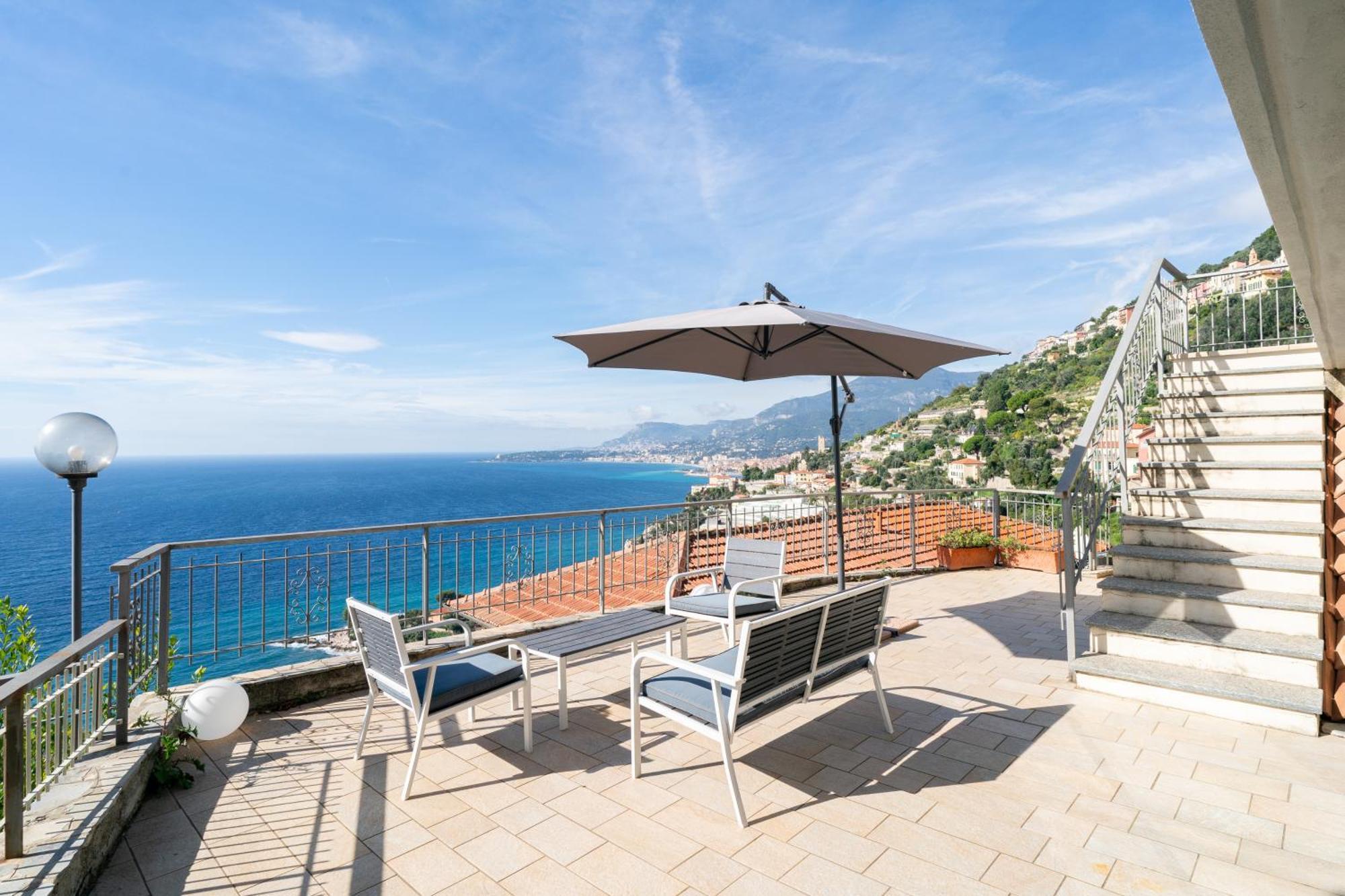 דירות ונטימיגליה Casa Grimaldi - Terrace & Sea View מראה חיצוני תמונה